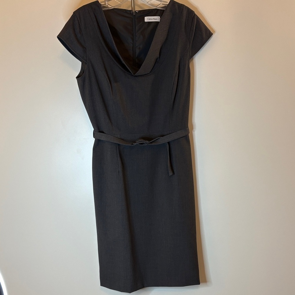 Calvin Klein Charcoal Midi Dress